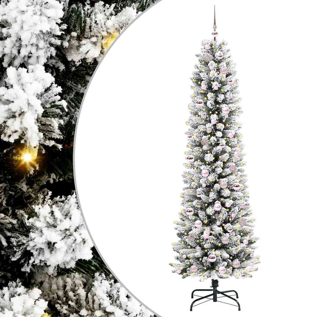 Künstlicher Weihnachtsbaum von Vidaxx mit 300 LEDs, weiß, 210 cm, PVC und Metall und Kunststoff