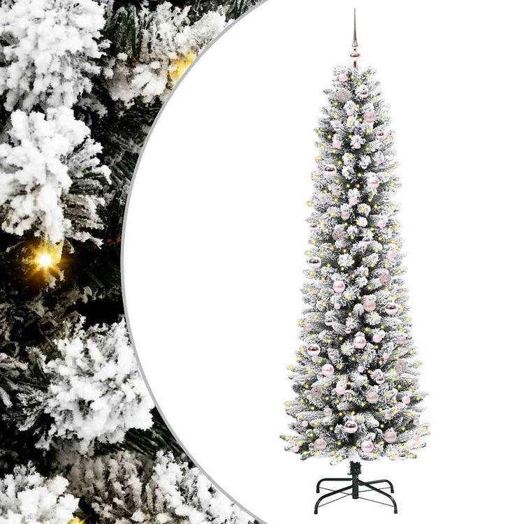 Künstlicher Weihnachtsbaum von Vidaxx mit 300 LEDs, weiß, 210 cm, PVC und Metall und Kunststoff