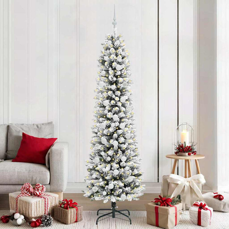 Künstlicher Weihnachtsbaum von Vidaxx mit 300 LEDs, weiß, 210 cm, PVC und Metall und Kunststoff