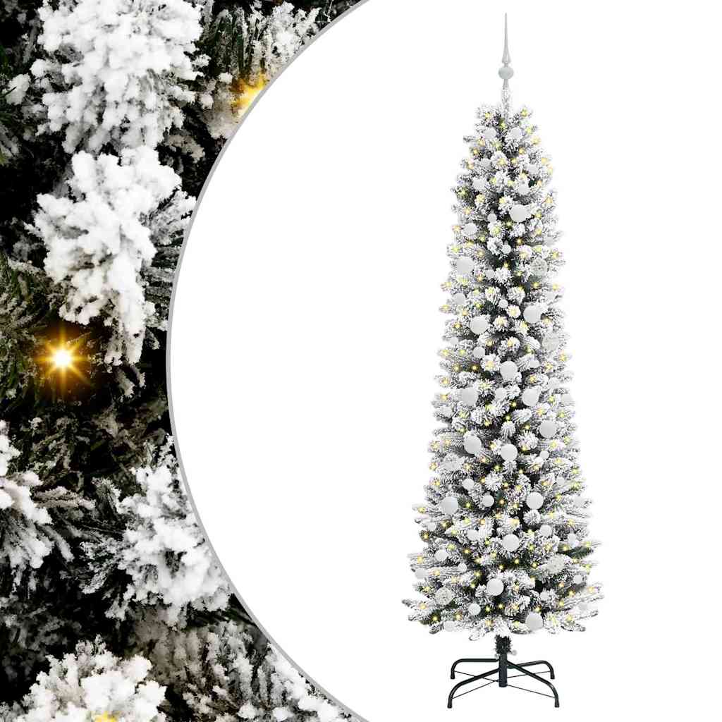 Künstlicher Weihnachtsbaum von Vidaxx mit 300 LEDs, weiß, 210 cm, PVC und Metall und Kunststoff