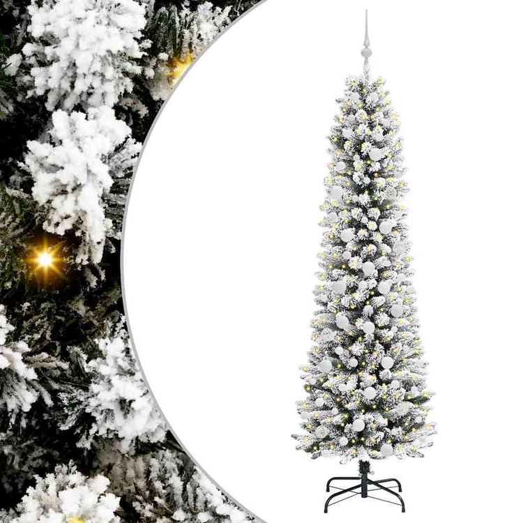 Künstlicher Weihnachtsbaum von Vidaxx mit 300 LEDs, weiß, 210 cm, PVC und Metall und Kunststoff