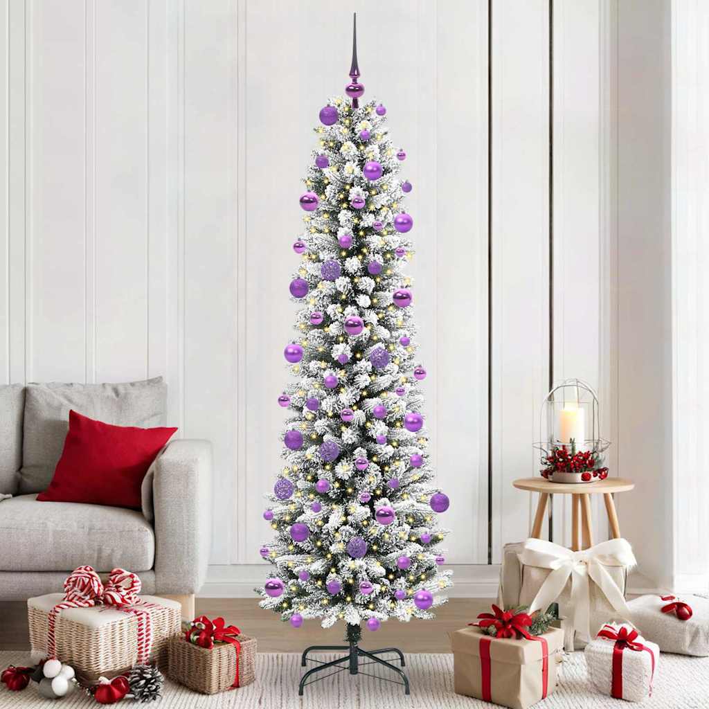Künstlicher Weihnachtsbaum von Vidaxx mit 300 LEDs, weiß, 210 cm, PVC und Metall und Kunststoff