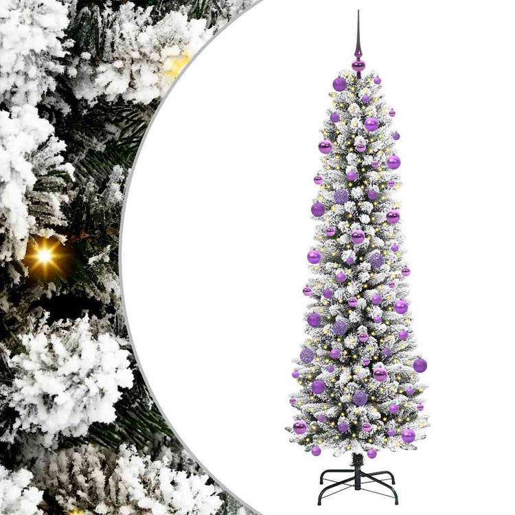 Künstlicher Weihnachtsbaum von Vidaxx mit 300 LEDs, weiß, 210 cm, PVC und Metall und Kunststoff