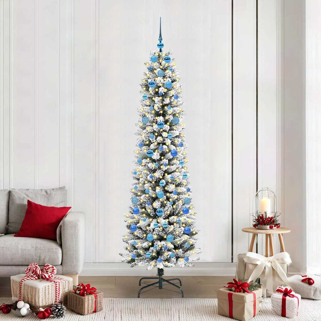 Künstlicher Weihnachtsbaum von Vidaxx mit 300 LEDs, weiß, 210 cm, PVC und Metall und Kunststoff