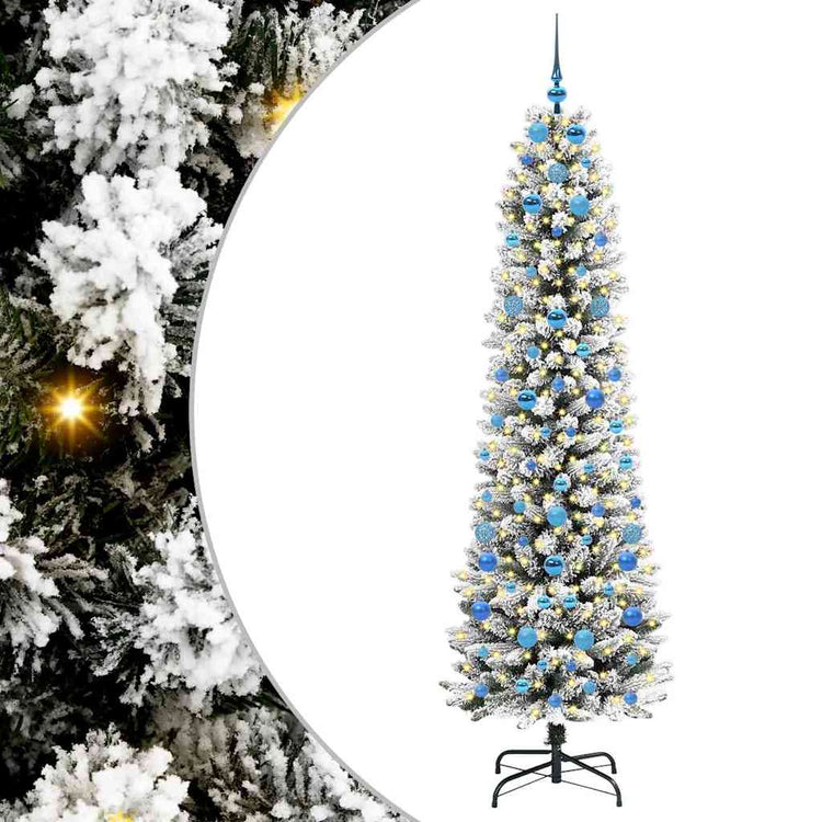 Künstlicher Weihnachtsbaum von Vidaxx mit 300 LEDs, weiß, 210 cm, PVC und Metall und Kunststoff