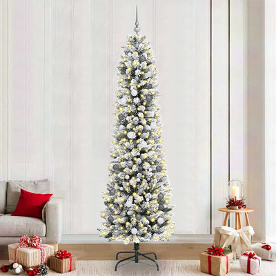 Künstlicher Weihnachtsbaum von Vidaxx mit 300 LEDs, weiß, 240 cm, PVC und Metall und Kunststoff