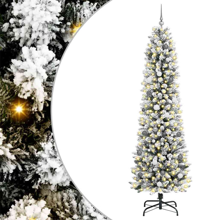 Künstlicher Weihnachtsbaum von Vidaxx mit 300 LEDs, weiß, 240 cm, PVC und Metall und Kunststoff