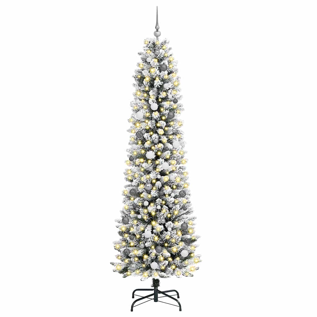 Künstlicher Weihnachtsbaum von Vidaxx mit 300 LEDs, weiß, 240 cm, PVC und Metall und Kunststoff