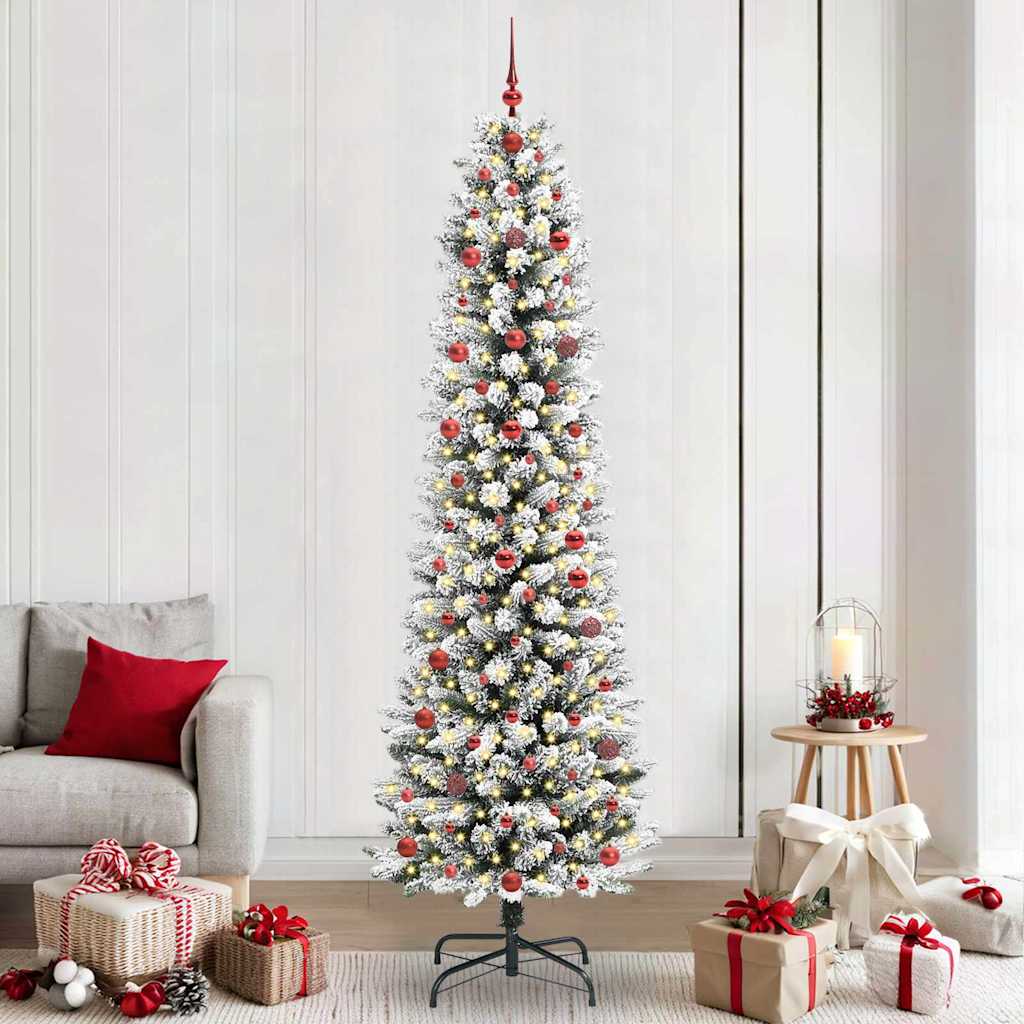 Künstlicher Weihnachtsbaum von Vidaxx mit 300 LEDs, weiß, 240 cm, PVC und Metall und Kunststoff