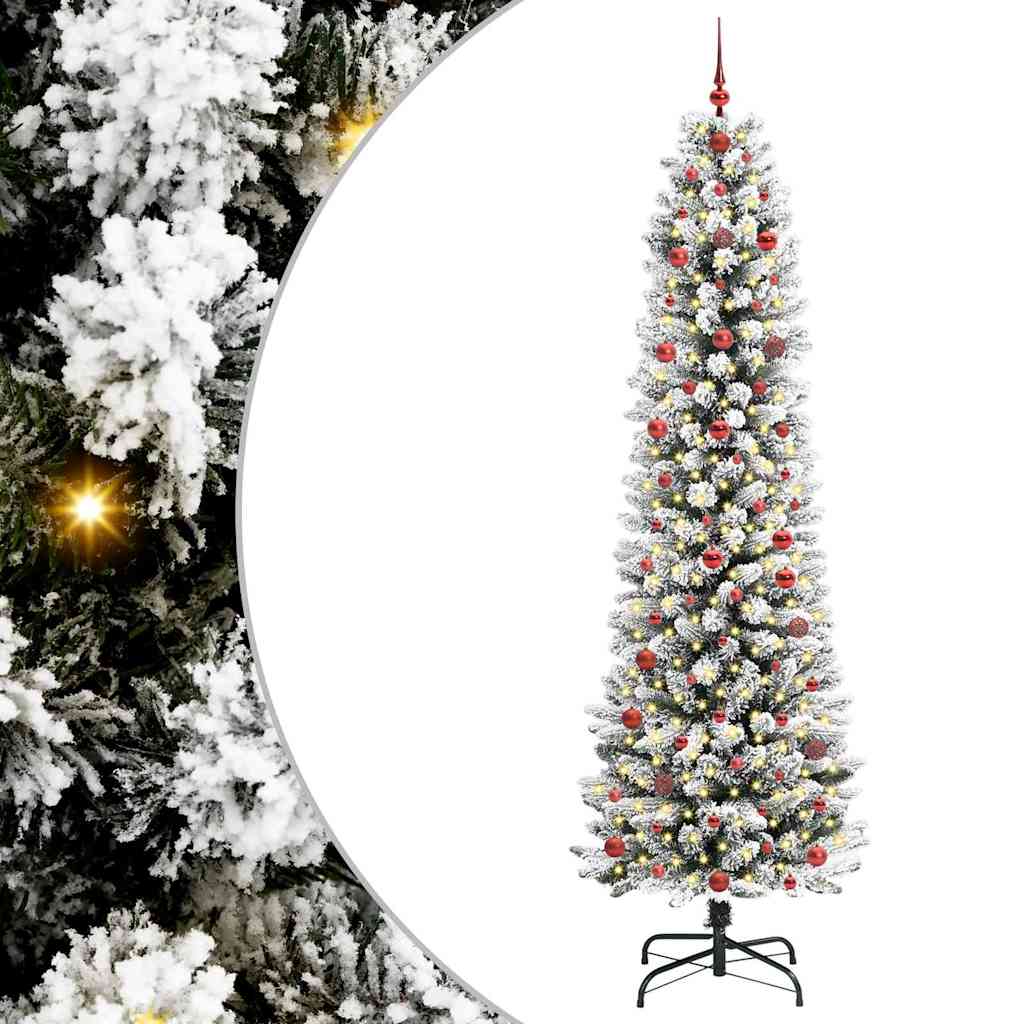 Künstlicher Weihnachtsbaum von Vidaxx mit 300 LEDs, weiß, 240 cm, PVC und Metall und Kunststoff