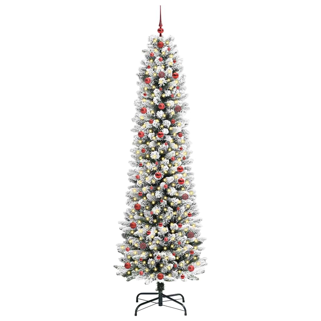 Künstlicher Weihnachtsbaum von Vidaxx mit 300 LEDs, weiß, 240 cm, PVC und Metall und Kunststoff