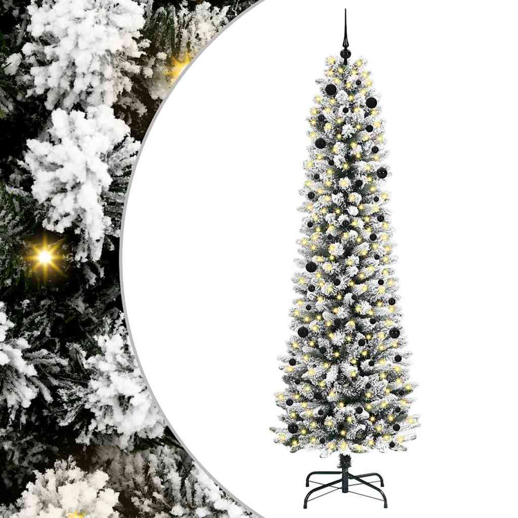 Künstlicher Weihnachtsbaum von Vidaxx mit 300 LEDs, weiß, 240 cm, PVC und Metall und Kunststoff