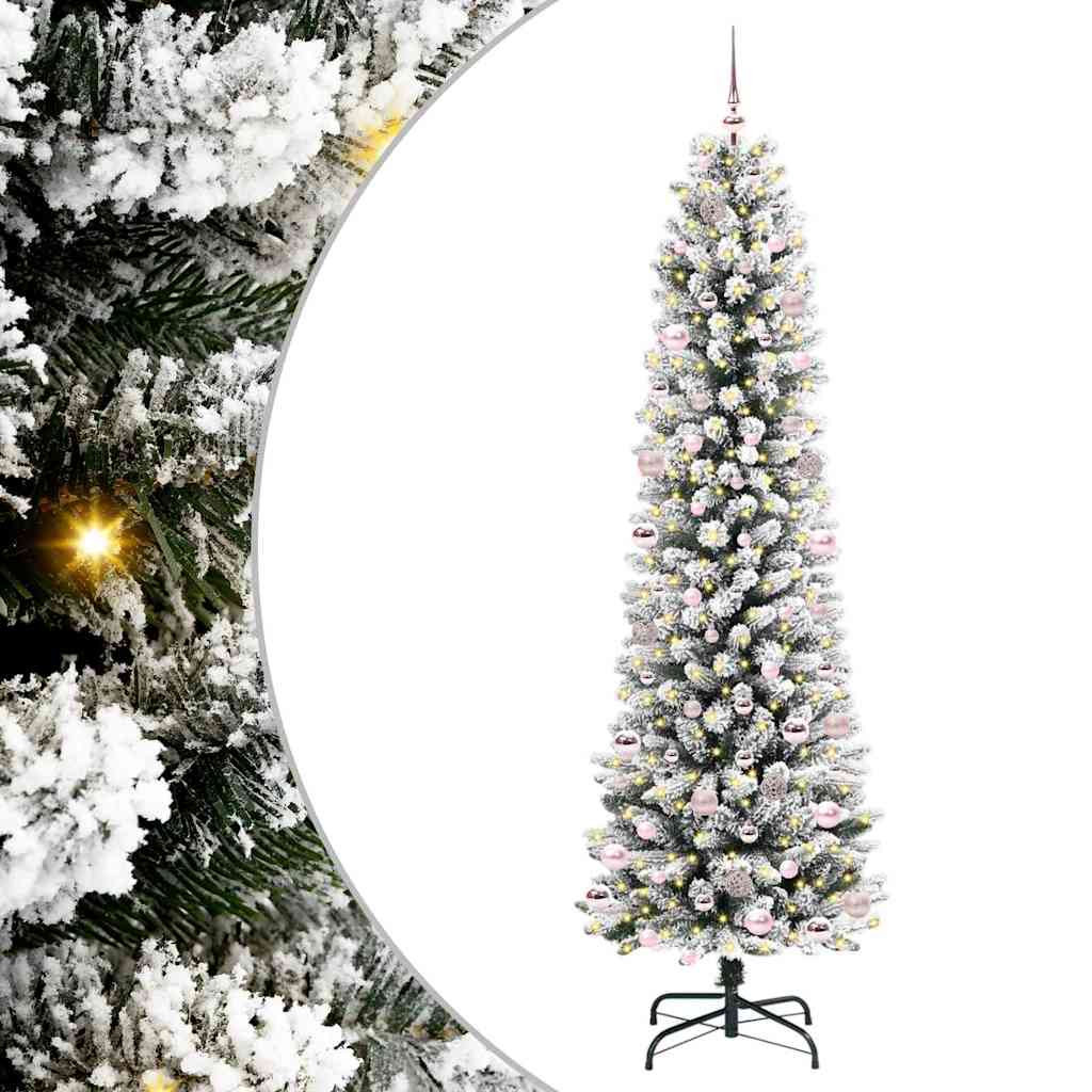 Künstlicher Weihnachtsbaum von Vidaxx mit 300 LEDs, weiß, 240 cm, PVC und Metall und Kunststoff