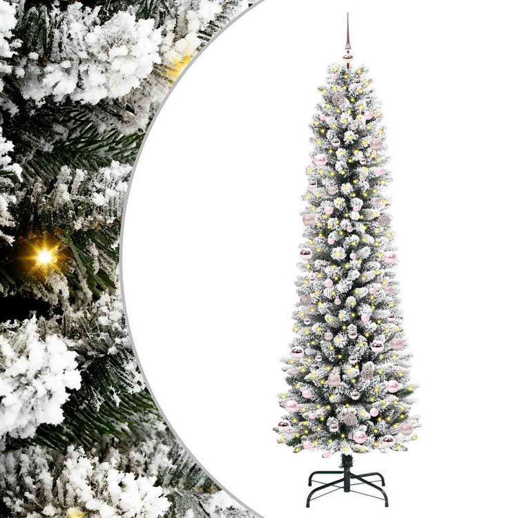 Künstlicher Weihnachtsbaum von Vidaxx mit 300 LEDs, weiß, 240 cm, PVC und Metall und Kunststoff