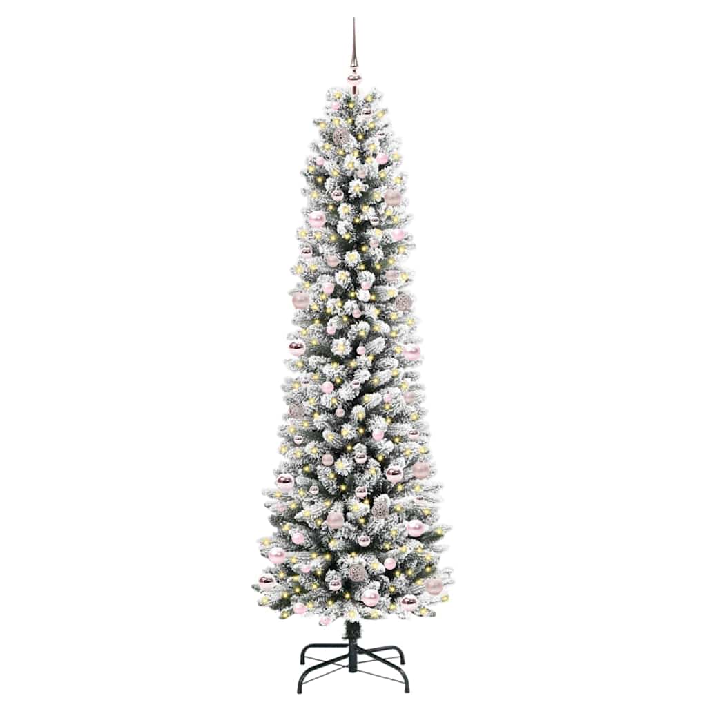 Künstlicher Weihnachtsbaum von Vidaxx mit 300 LEDs, weiß, 240 cm, PVC und Metall und Kunststoff