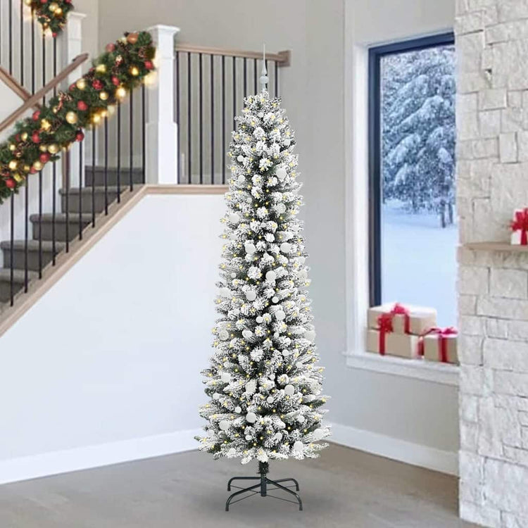 Künstlicher Weihnachtsbaum von Vidaxx mit 300 LEDs, weiß, 240 cm, PVC und Metall und Kunststoff