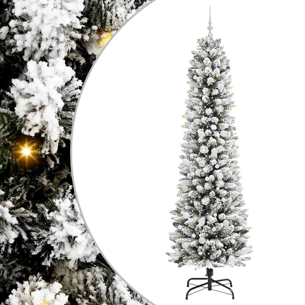 Künstlicher Weihnachtsbaum von Vidaxx mit 300 LEDs, weiß, 240 cm, PVC und Metall und Kunststoff