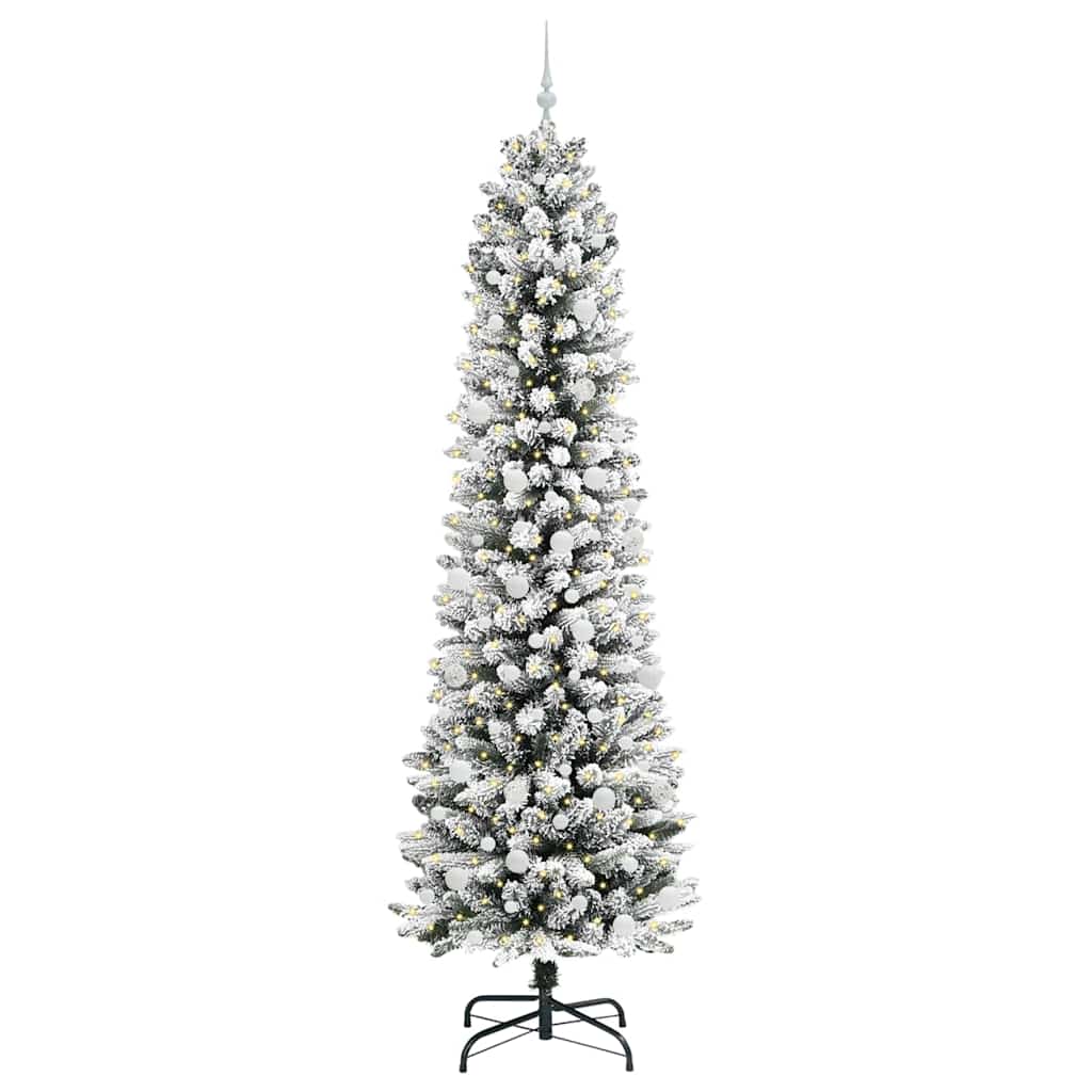 Künstlicher Weihnachtsbaum von Vidaxx mit 300 LEDs, weiß, 240 cm, PVC und Metall und Kunststoff