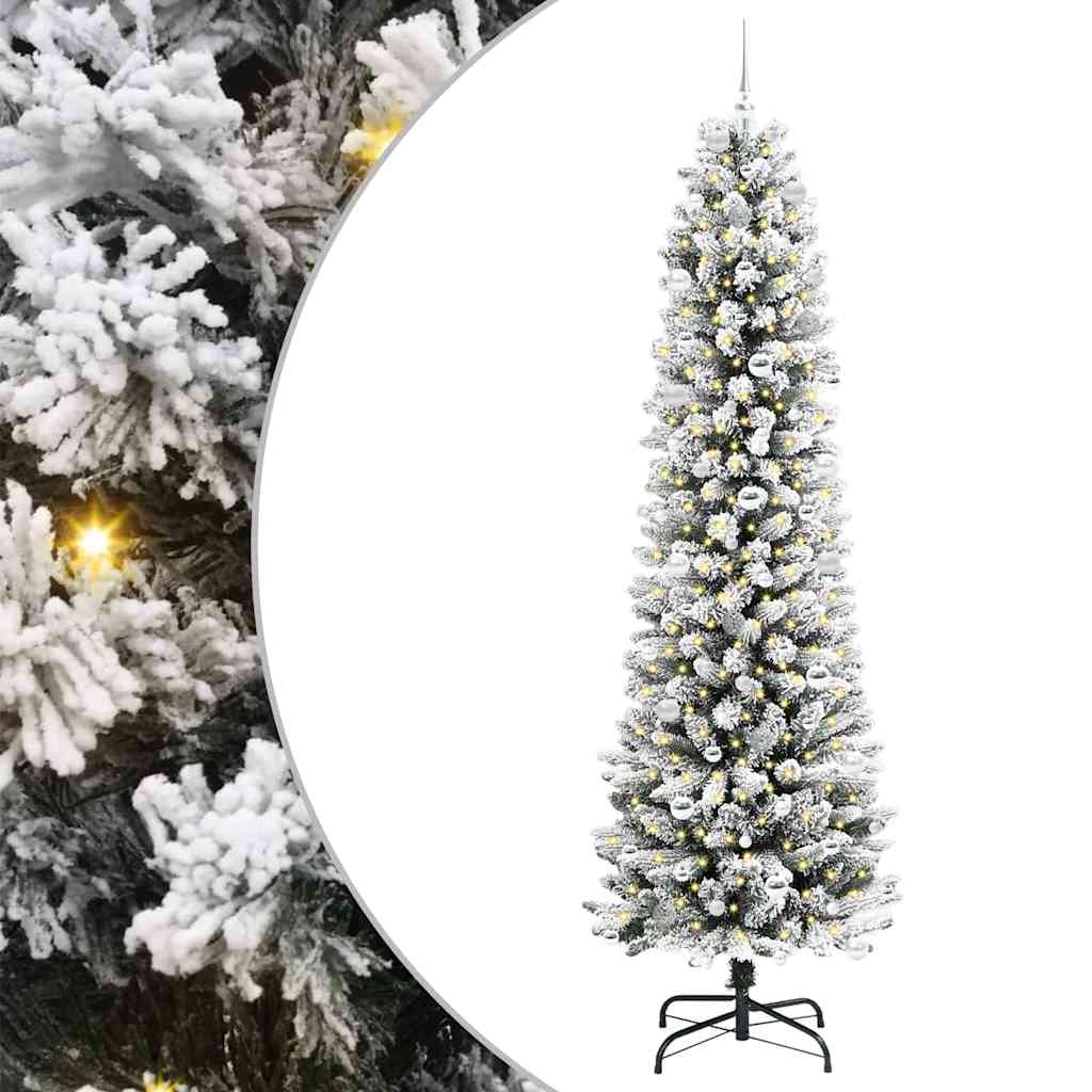 Künstlicher Weihnachtsbaum von Vidaxx mit 300 LEDs, weiß, 240 cm, PVC und Metall und Kunststoff