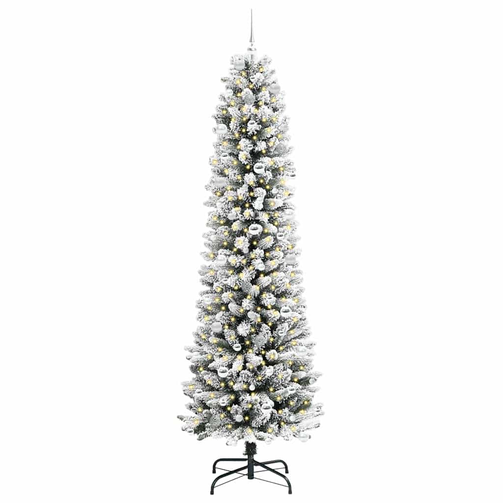 Künstlicher Weihnachtsbaum von Vidaxx mit 300 LEDs, weiß, 240 cm, PVC und Metall und Kunststoff