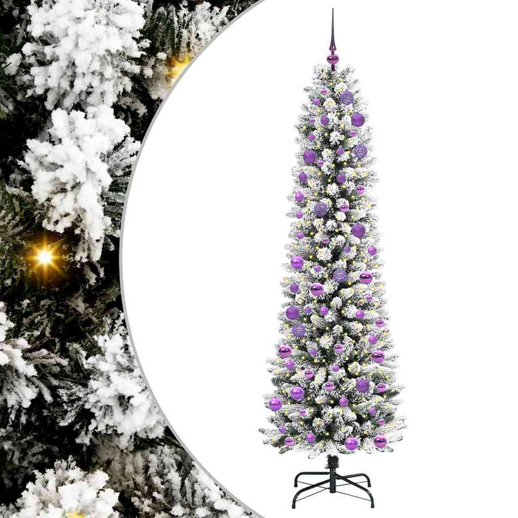 Künstlicher Weihnachtsbaum von Vidaxx mit 300 LEDs, weiß, 240 cm, PVC und Metall und Kunststoff