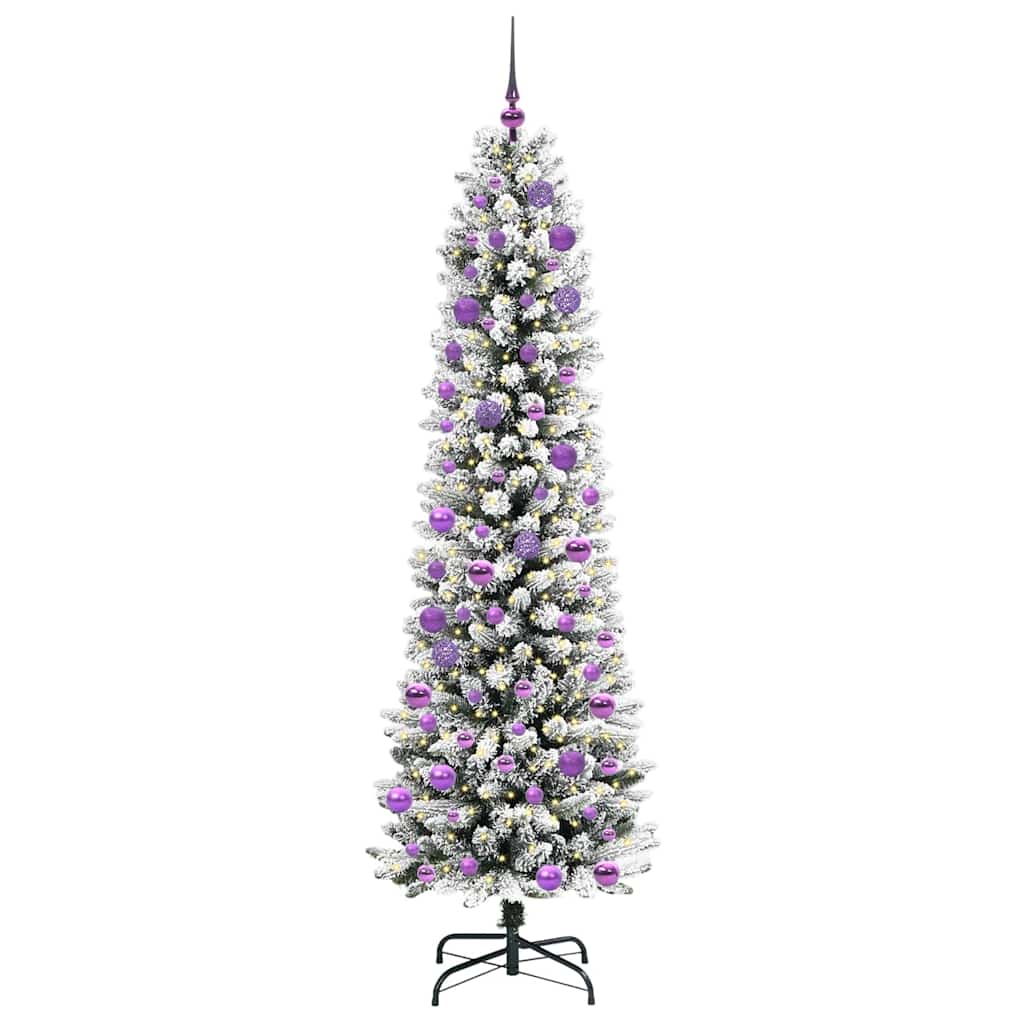 Künstlicher Weihnachtsbaum von Vidaxx mit 300 LEDs, weiß, 240 cm, PVC und Metall und Kunststoff