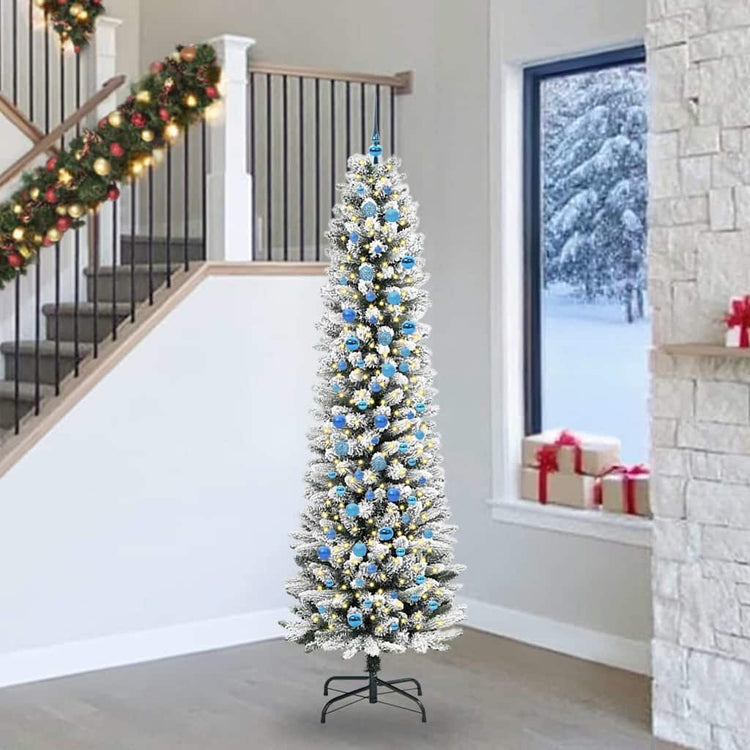 Künstlicher Weihnachtsbaum von Vidaxx mit 300 LEDs, weiß, 240 cm, PVC und Metall und Kunststoff