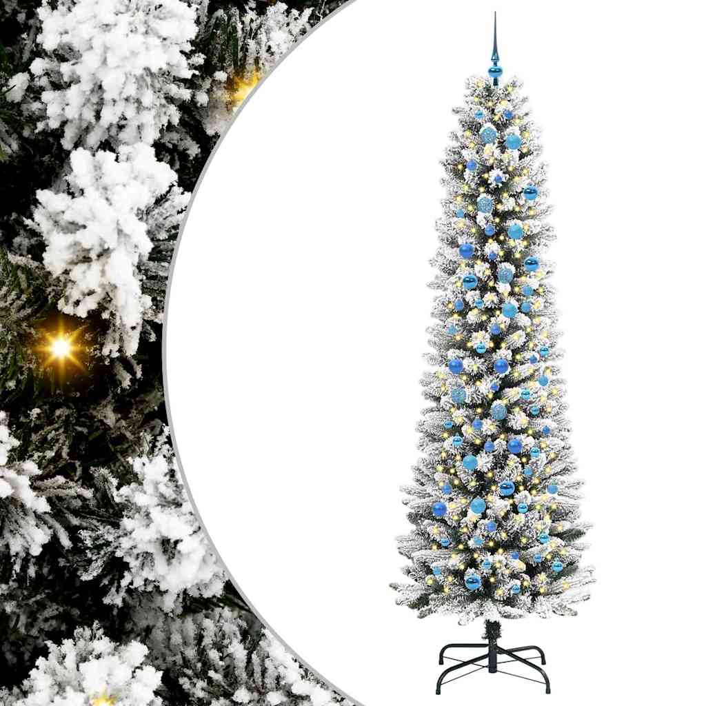 Künstlicher Weihnachtsbaum von Vidaxx mit 300 LEDs, weiß, 240 cm, PVC und Metall und Kunststoff