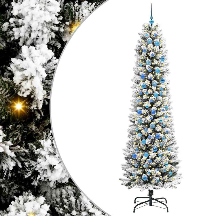 Künstlicher Weihnachtsbaum von Vidaxx mit 300 LEDs, weiß, 240 cm, PVC und Metall und Kunststoff