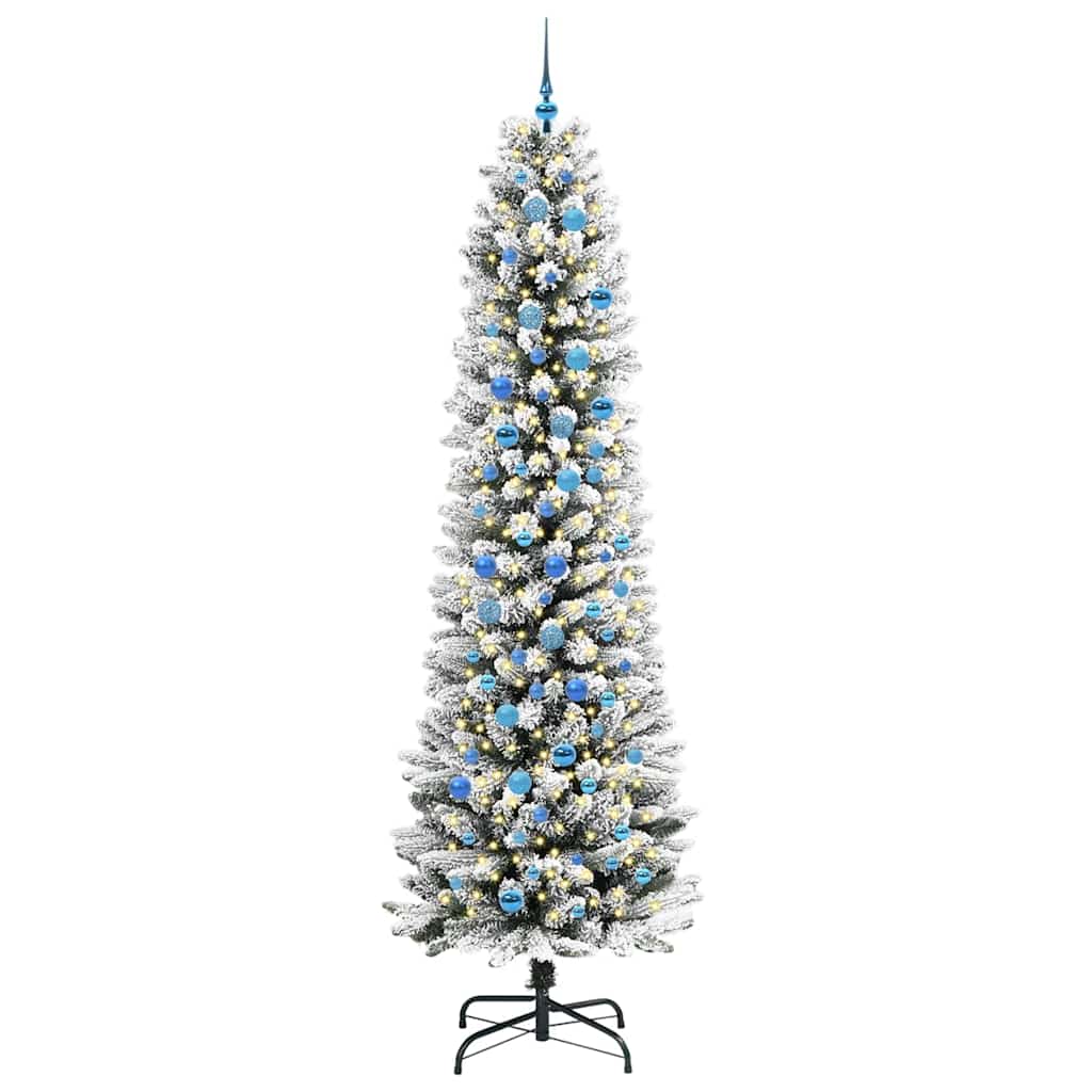 Künstlicher Weihnachtsbaum von Vidaxx mit 300 LEDs, weiß, 240 cm, PVC und Metall und Kunststoff