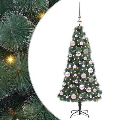 Vidaxx künstlicher beleuchteter Weihnachtsbaum mit Glühbirnen-Set grün 120 cm