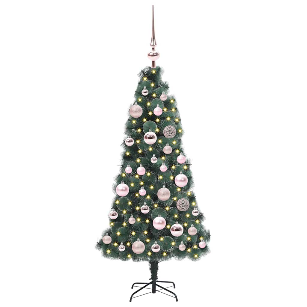Vidaxx künstlicher beleuchteter Weihnachtsbaum mit Glühbirnen-Set grün 120 cm