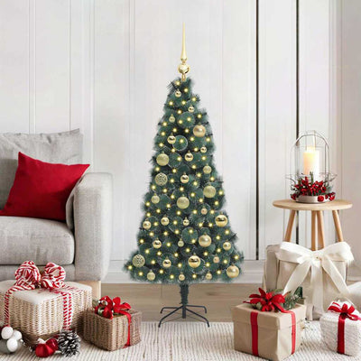 Vidaxx künstlicher Weihnachtsbaum mit Beleuchtung und Kugelset grün 120 cm Kappe