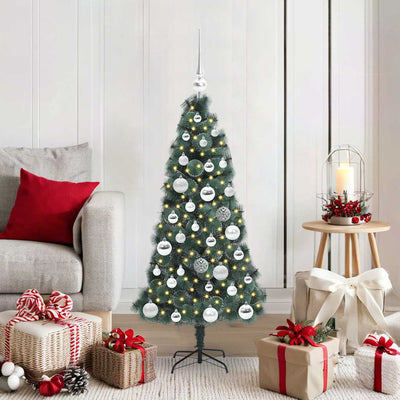 Vidaxx künstlicher Weihnachtsbaum mit Beleuchtung und Kugelset grün 120 cm Kappe
