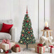 Vidaxx künstlicher beleuchteter Weihnachtsbaum mit Kugelset grün 120 cm