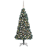 Vidaxx künstlicher Weihnachtsbaum mit Beleuchtung und Kugelset grün 150 cm Kappe - afbeelding 2