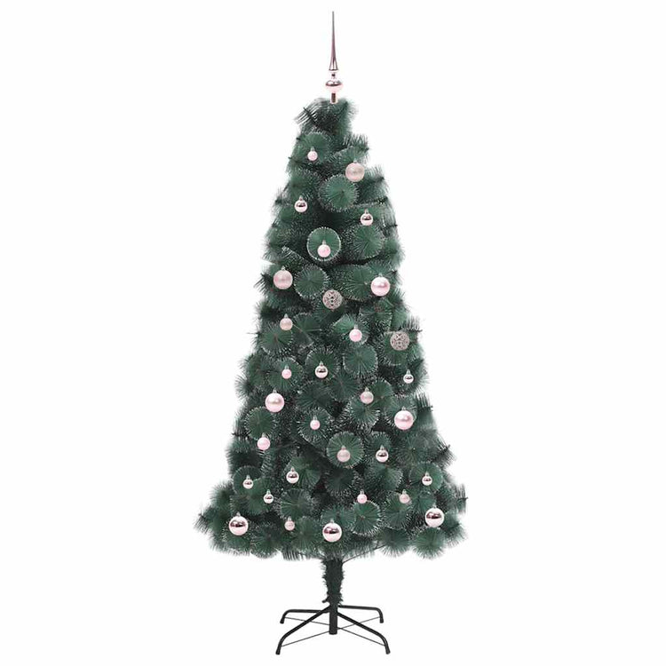 Vidaxx künstlicher beleuchteter Weihnachtsbaum mit Kugelset grün 150 cm