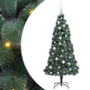 Vidaxx künstlicher Weihnachtsbaum mit Lichtern und Kugelset grün 150 cm Kappe