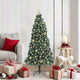 Vidaxx künstlicher Weihnachtsbaum mit Beleuchtung und Kugelset grün 150 cm Kappe