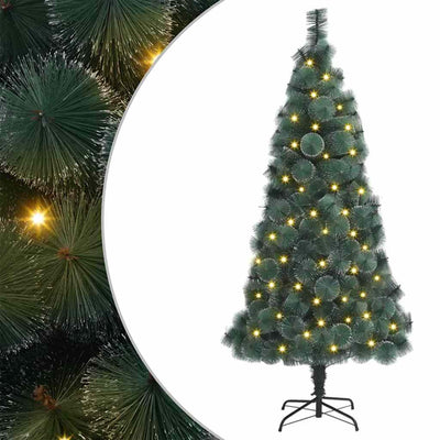 VidaXL künstlicher Weihnachtsbaum mit Beleuchtung mit 300 LEDs grün 180 cm Kappe