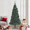 Vidaxx künstlicher Weihnachtsbaum mit Beleuchtung und Kugelset grün 210 cm Kappe