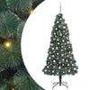 Vidaxx künstlicher beleuchteter Weihnachtsbaum mit Kugelset grün 210 cm