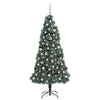 Vidaxx künstlicher beleuchteter Weihnachtsbaum mit Kugelset grün 210 cm