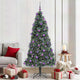 Vidaxx künstlicher Weihnachtsbaum mit Beleuchtung und Kugelset grün 210 cm Kappe
