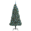 Vidaxx künstlicher beleuchteter Weihnachtsbaum mit Kugelset grün 210 cm