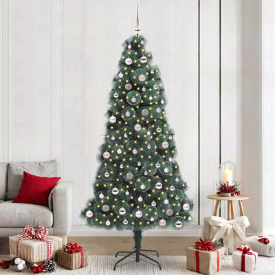Vidaxx künstlicher Weihnachtsbaum mit Beleuchtung und Kugelset grün 240 cm Kappe