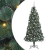 Vidaxx künstlicher Weihnachtsbaum mit Beleuchtung und Kugelset grün 240 cm Kappe