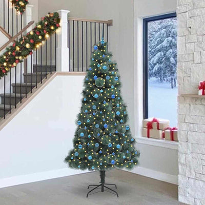 Vidaxx künstlicher beleuchteter Weihnachtsbaum mit Kugelset grün 240 cm