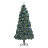 Vidaxx künstlicher beleuchteter Weihnachtsbaum mit Kugelset grün 240 cm