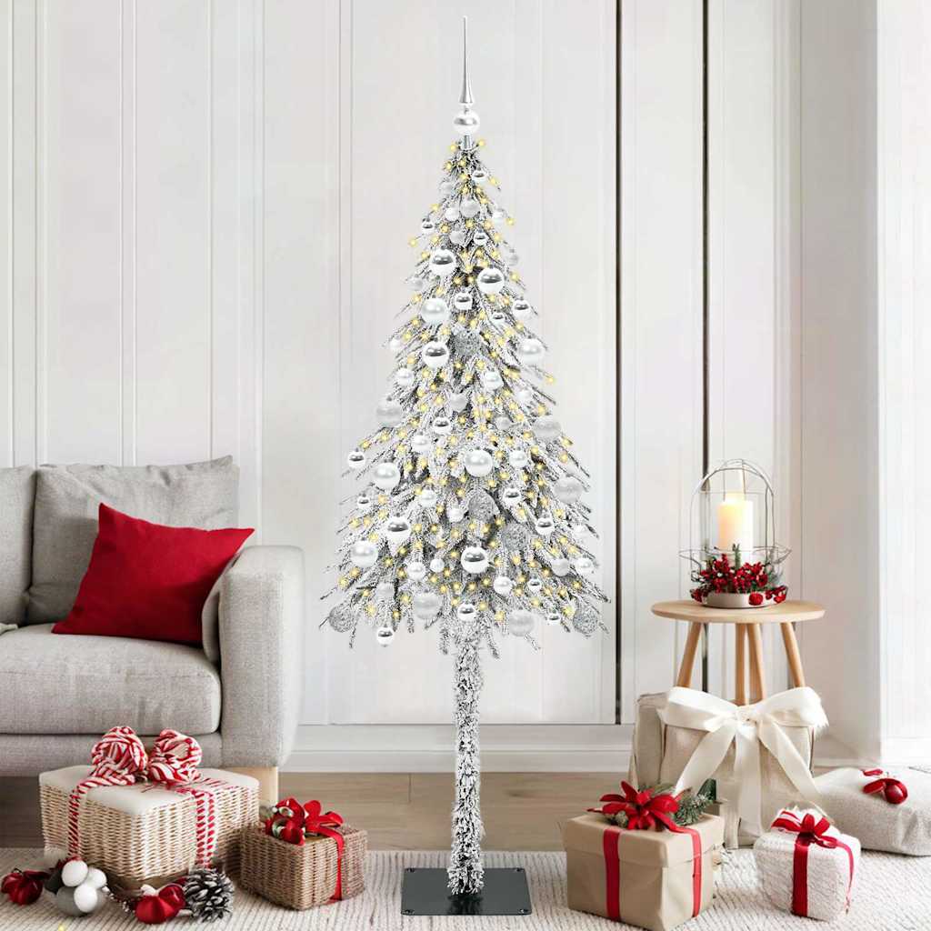 VidaXL Weihnachtsbaum mit 300 LEDs mit standardmäßigem weißem 180 cm PE und Stahl